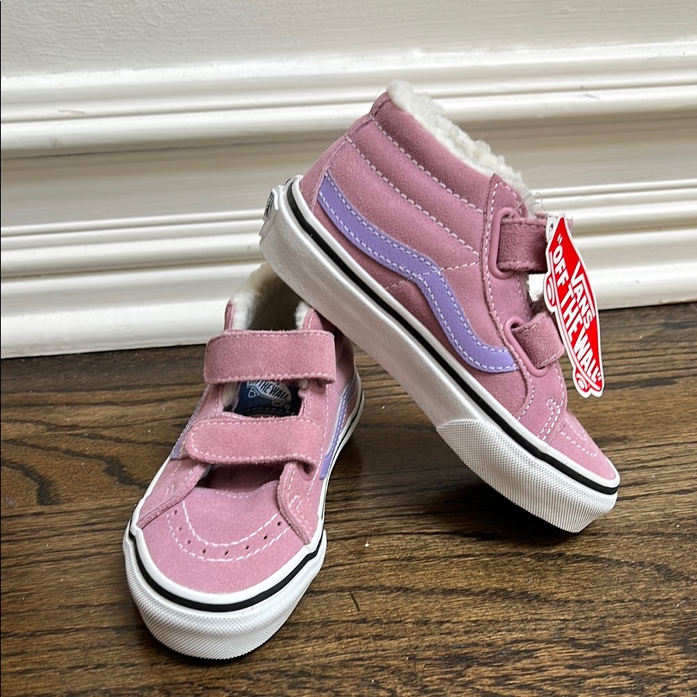 Vans Kids Pink High-Top Sneakers